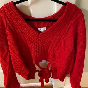 REVOLVE semi cropped sweater with tie detailing❤️